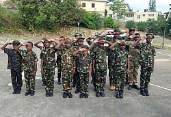 Soldiers on career day